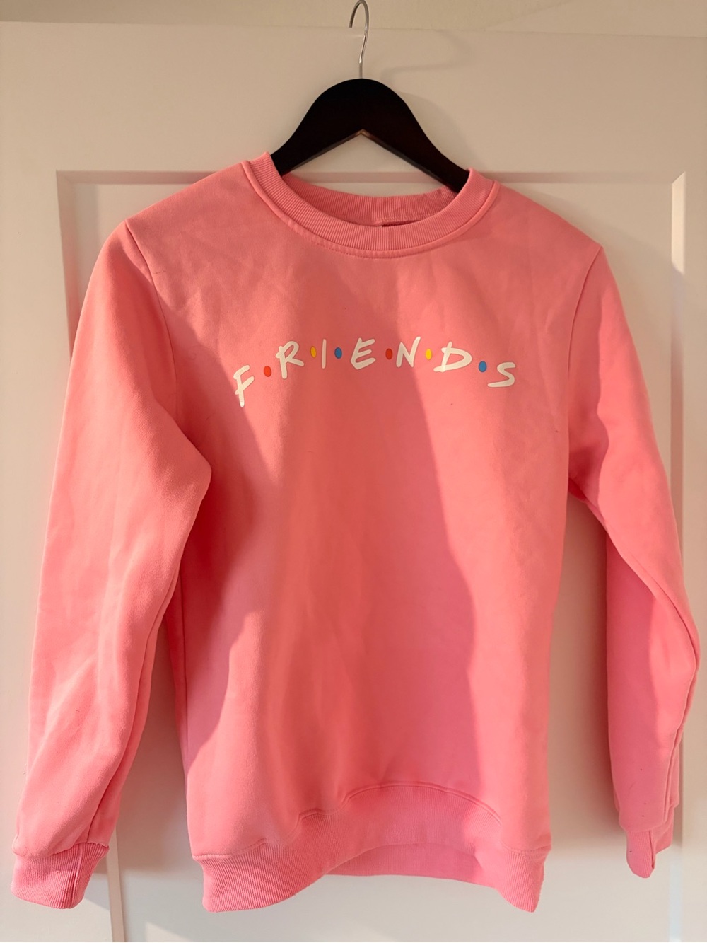 FRIENDS Pink Crewneck Sweatshirt with Multicolor Dot Details
